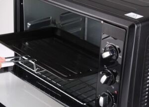 Jata HN921 Forno e Grill con Timer, in acciaio inossidabile, nero, con timer e capacità di 21 litri