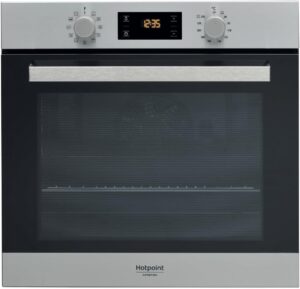 Forno Hotpoint FA3 840 P IX HA in metallo nero, con potenza di 2200 W e capienza di 66 litri