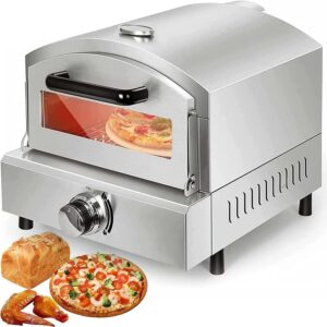 DPLXQPP Forno Elettrico per Pizza in acciaio inox con cassetto integrato  