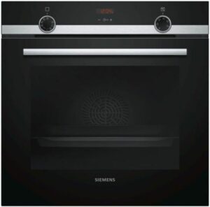 Forno Siemens iQ300 HB514AER0, elegante e performante, con capacità di 71L e classe energetica A+ in acciaio inossidabile nero