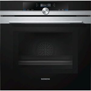 Forno Siemens HM633GBS1S 67 L in acciaio inossidabile con design elegante e prestazioni avanzate.