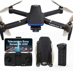 Toladrone Drone con Telecamera 4K Professionale con GPS e modalità Seguimi  