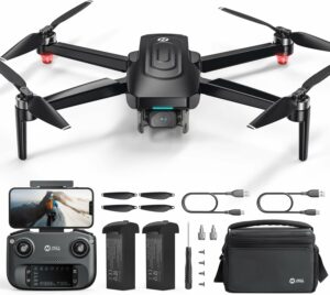 Drone Holy Stone HS175G con telecamera 4K in volo, evidenziando la qualità dell'immagine e le funzionalità avanzate  