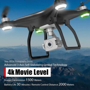 Drone pieghevole con fotocamera 4K e giunto cardanico a 3 assi  