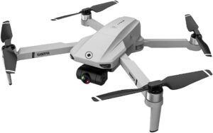 LUXWALLET Libra4 Drone FPV con Telecamera HD e GPS, Giunto Cardanico per Stabilità, in Argento