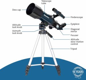 Telescopio Discovery Sky Trip ST70 leggero e portatile per ragazzi e principianti  