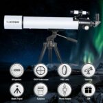 Telescopio Celticbird 80AZ per principianti con apertura 80 mm e montatura AZ