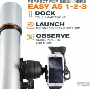 Telescopio rifrattore Celestron 22460 StarSense Explorer DX 102AZ, compatibile con iPhone e Android