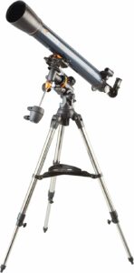 Telescopio Celestron 21064 PowerSeeker 90EQ con treppiede regolabile e oculari inclusi, colore blu scuro  