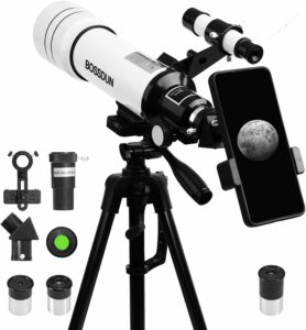 Telescopio astronomico con montatura multi-copertura e treppiede portatile, adatto per adulti e bambini