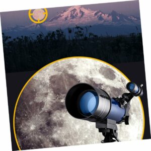 Telescopio astronomico DOITOOL F40070 montato su treppiede all'aperto