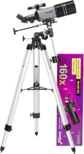 Telescopio Levenhuk Blitz 80S PLUS su treppiede con accessori