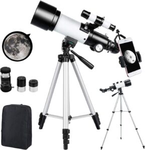 Telescopio Ranipobo 400/70 mm con treppiede e zaino portatile