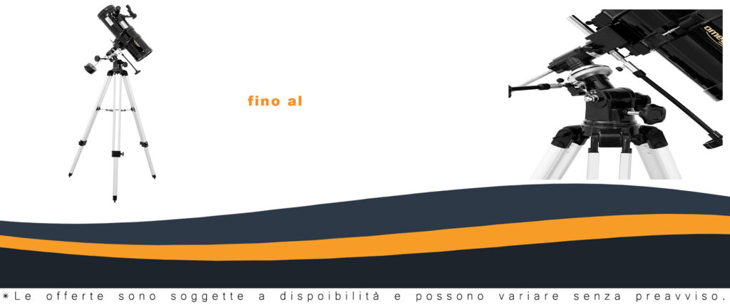 Omegon Telescopio N 114/500 EQ-1 puntato verso il cielo stellato