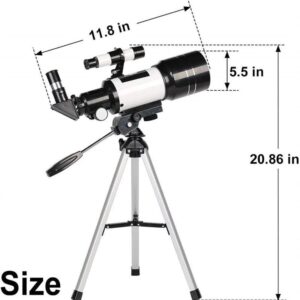 Telescopio astronomico con adattatore, ideale per principianti e bambini