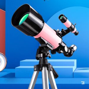 Telescopio SDFK portatile rosa per principianti con apertura di 70 mm e lunghezza focale di 400 mm