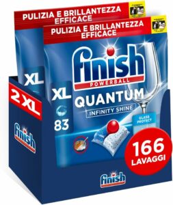 Finish Quantum Infinity Shine: pastiglie lavastoviglie per una pulizia e brillantezza impeccabili