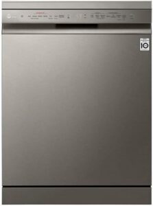 Lavastoviglie LG DF365FPS con sistema QuadWash e vapore TrueSteam, ideale per famiglie numerose