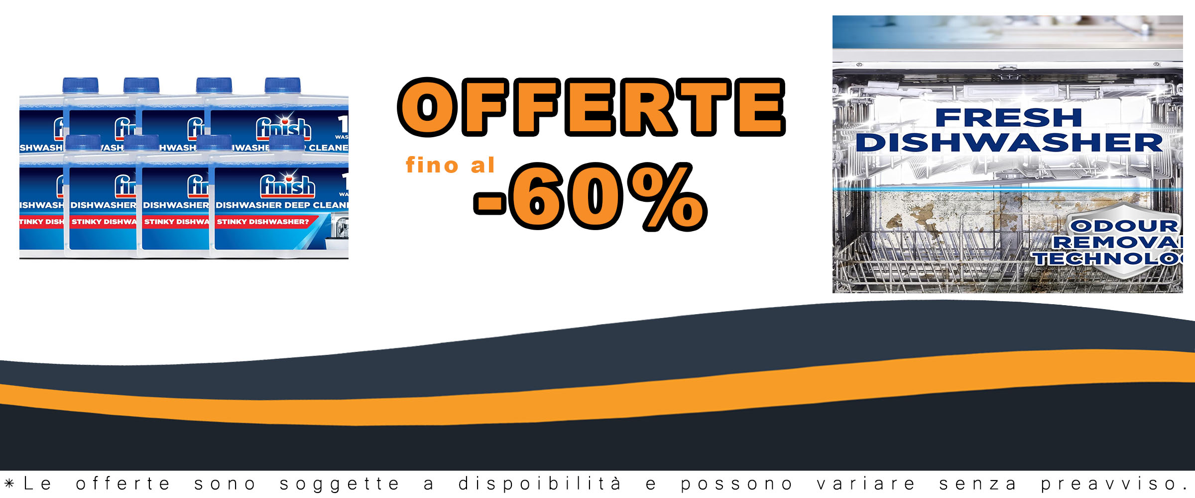 Finish Detergente per lavastoviglie in flaconi da 250 ml, perfetto per rimuovere calcare e grasso.