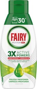 Fairy Detersivo Lavastoviglie Gel Liquido, 90 Lavaggi, Platinum Limone - Confezione da 3 Bottiglie