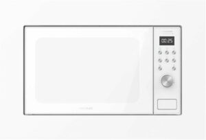 Forno a microonde bianco Cecotec Grandheat 2000 integrato con capacità di 20 litri, griglia da 900 W e classe di efficienza energetica A+ 