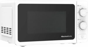 Melchioni Family Forno Microonde con Grill 20L in cucina, mostrando il design compatto e moderno.