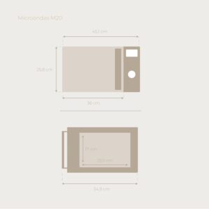 Microonde EVVO M20 White, design moderno e funzionalità avanzate per la tua cucina  