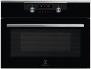 Forno microonde combinato con grill, 42 litri, 2100 watt, colore nero, ideale per cucina moderna e funzionale.