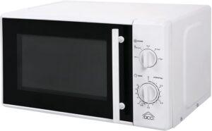 Forno a microonde DCG Eltronic MWG820 con funzione grill e 800W di potenza, ideale per cucinare velocemente.