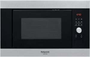 Microonde da incasso Hotpoint MF25G IX HA in colore inox, ideale per ogni cucina moderna