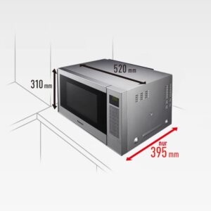 Panasonic NN-CT57 Microonde Combinato 27L 1000W Argento, perfetto per cucinare e riscaldare velocemente