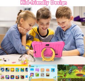 PRITOM Kids Tablet 7 pollici rosa con software educativo e parental control  