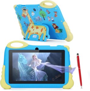 C idea Tablet da 7" per Bambini con protezione degli occhi HD IPS, perfetto per bambini dai 3 ai 7 anni