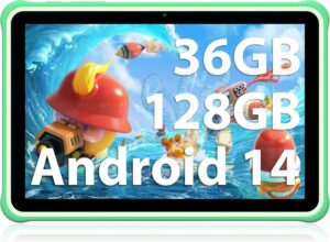 FASTWD Tablet Android 14 per bambini, 10 pollici, schermo HD IPS, con controllo genitori e sconto esclusivo