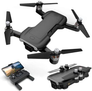 Drone GPS pieghevole con fotocamera 4K UHD, motore brushless e modalità "Seguimi", ideale per adulti e principianti