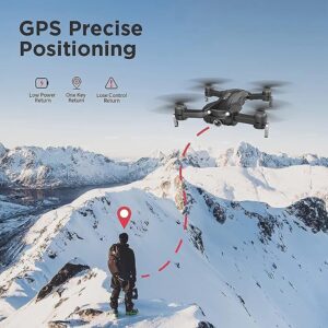 Drone GPS con fotocamera HD 2K per adulti e principianti, perfetto per volare in cerchio, con ritorno automatico a casa e modalità Seguimi.