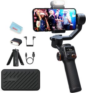 Hohem iSteady M6 Stabilizzatore Gimbal per Smartphone a 3 assi, con sensore di visione AI e luce di riempimento magnetica