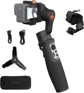 Hohem iSteady Pro 4 gimbal stabilizzatore per action cam, compatibile con Gopro Hero, Osmo Action, Insta360 ONE R, resistente agli schizzi