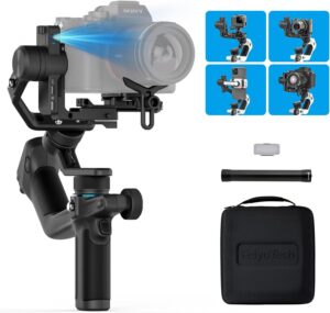 Feiyu SCORP Mini2 Kit Stabilizzatore Gimbal a 3 Assi con tracciamento AI per DSLR, Mirrorless e GoPro 