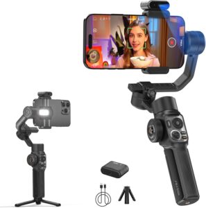 Stabilizzatore Zhiyun Smooth-5S AI Combo con AI Tracker e treppiede per riprese video professionali