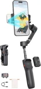 Hohem iSteady V3 Gimbal Stabilizzante per Smartphone con AI Tracker e Luce di Riempimento