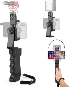 Zeadio Vlogging Stabilizzatore Wireless per Smartphone con morsetto di montaggio e scatto remoto