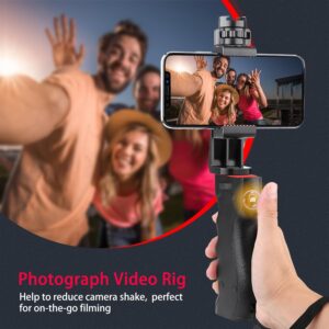 Zeadio Vlogging Stabilizzatore Wireless per Smartphone con morsetto di montaggio e scatto remoto