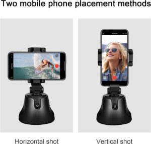 Gimbal stabilizzatore Kacylzom per smartphone, compatibile con iOS e Android, rotazione 360° e interfaccia treppiede da 1/4 di pollice.