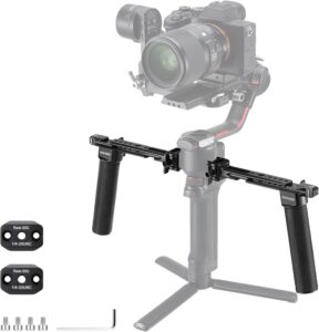 Neewer Doppia Impugnatura Compatibile con DJI Gimbal, con mini guide NATO e morsetti a sgancio rapido, per un maggiore controllo nelle riprese video