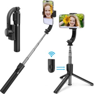 Smartphone Cellulare Stabilizzatore Gimbal Selfie Stick Treppiede Bluetooth con telecomando per video stabili, selfie e live streaming