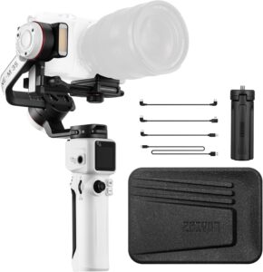 Zhiyun Crane M3S Gimbal portatile stabilizzatore a 3-assi per fotocamere mirrorless, smartphone e telecamere d'azione