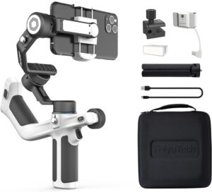 Feiyu SCORP Mini-P Kit gimbal smartphone 3 assi, stabilizzatore per video fluidi, ideale per iPhone e Android, design compatto