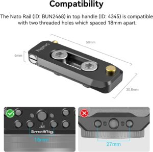 Maniglia superiore NATO SMALLRIG con rail NATO e impugnatura a sgancio rapido