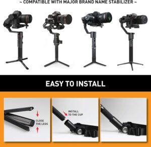 Cintura di supporto Mogocrane Carry Speed per apparecchiature video, regolabile e con manicotto in alluminio inclinabile